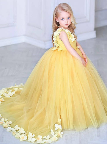 Yellow Toddler Prom Dress ACH125
