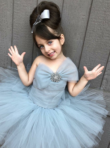 Pink Tulle Flower Girl Dress ACH128