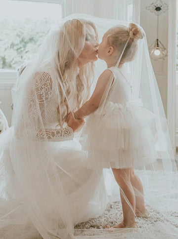 Toddler White Flower Girl Dress ACH131