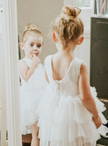 Toddler White Flower Girl Dress ACH131