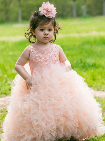 Ball Gown Pink Toddler Girl Dress 1-4 Years ACH143