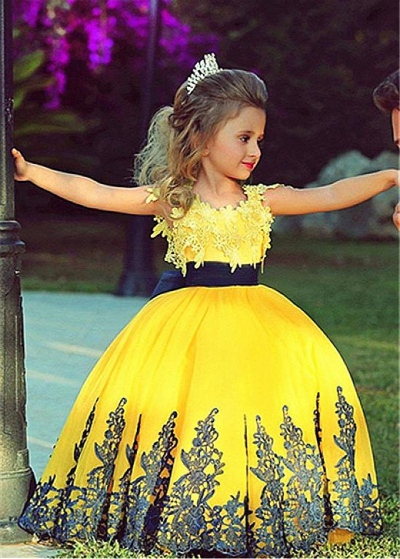 Yellow Toddler Ball Gown Dress 1-6 Years ACH158