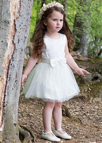 Toddler Baby White Flower Girl Dress ACH174