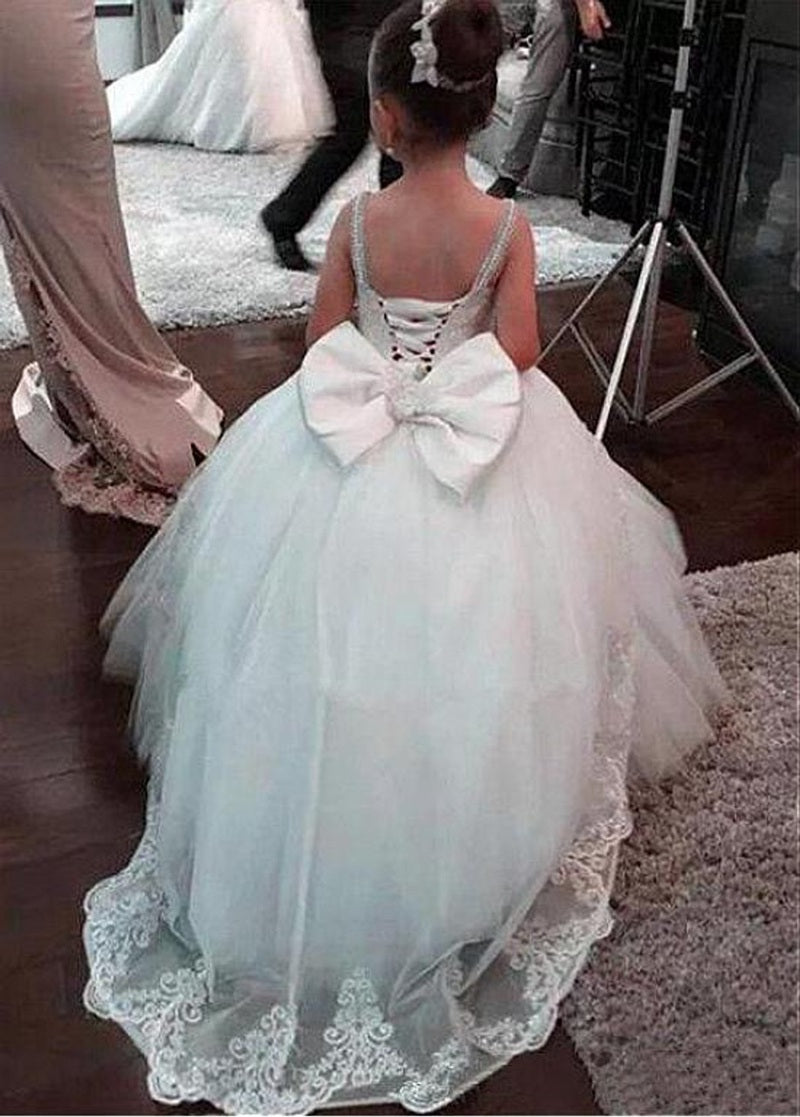 White Kids Party Gown GCHK162