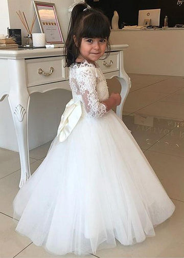 Long Sleeves Ball Gown First Communion Dress ACH186