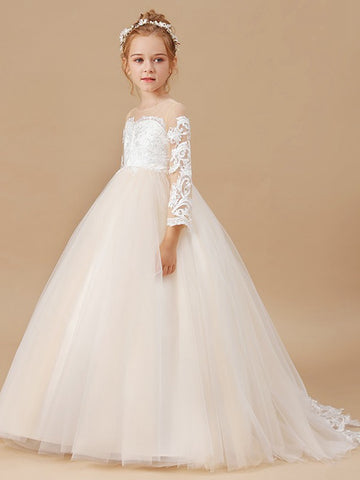 Long Sleeve Princess Kids Prom Dress ACH211