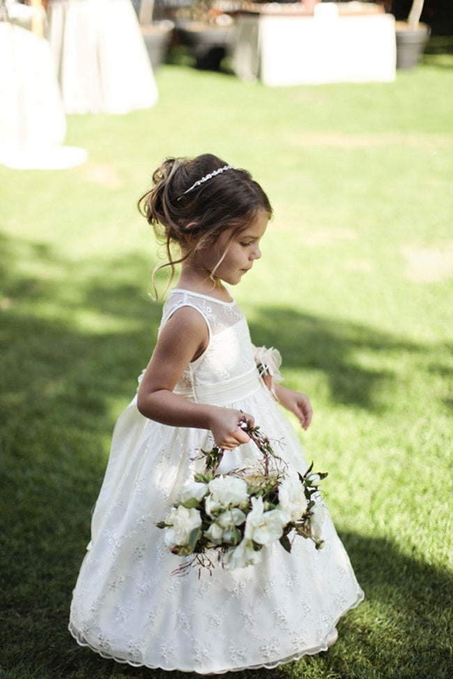 Lace Toddler Flower Girl Dress with Bow ACH230