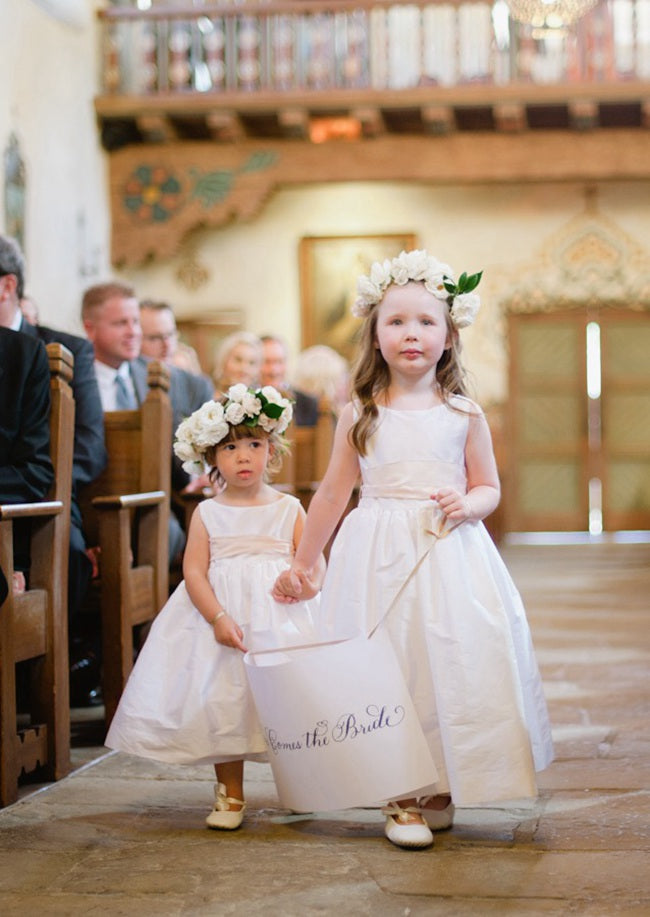 Satin Toddler Flower Girl Dress with Bow ACH231