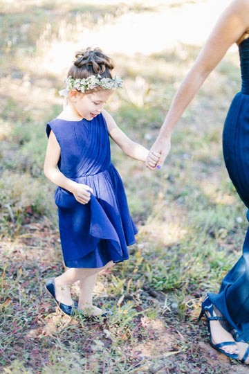Royal Blue Knee-Length Toddler Flower Girl Dress ACH239