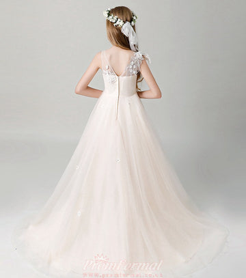 Gorgeous High low Pink Toddler Prom Dresses BCH023