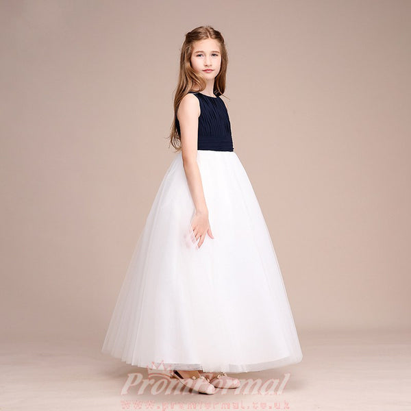 Black and White Kids Girl Birthday Party Dress BCH040