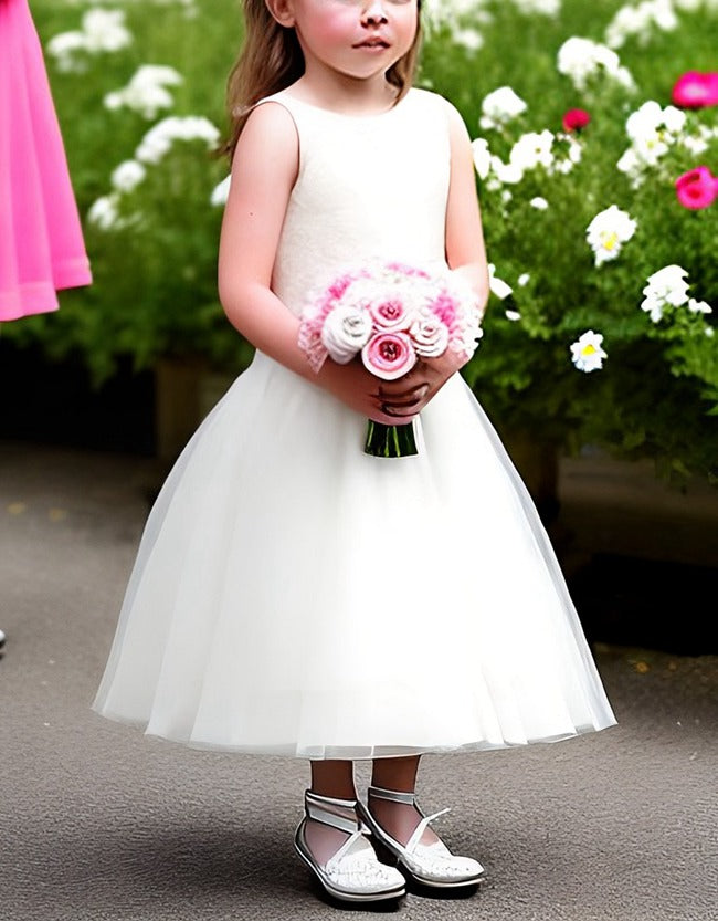 Tulle Tea-length Toddler Flower Girl Dress BCH070