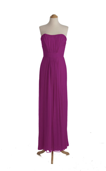 A Line/Princess Chiffon Sweetheart Dark Fuchsia Bridesmaid Dress(BSD016)