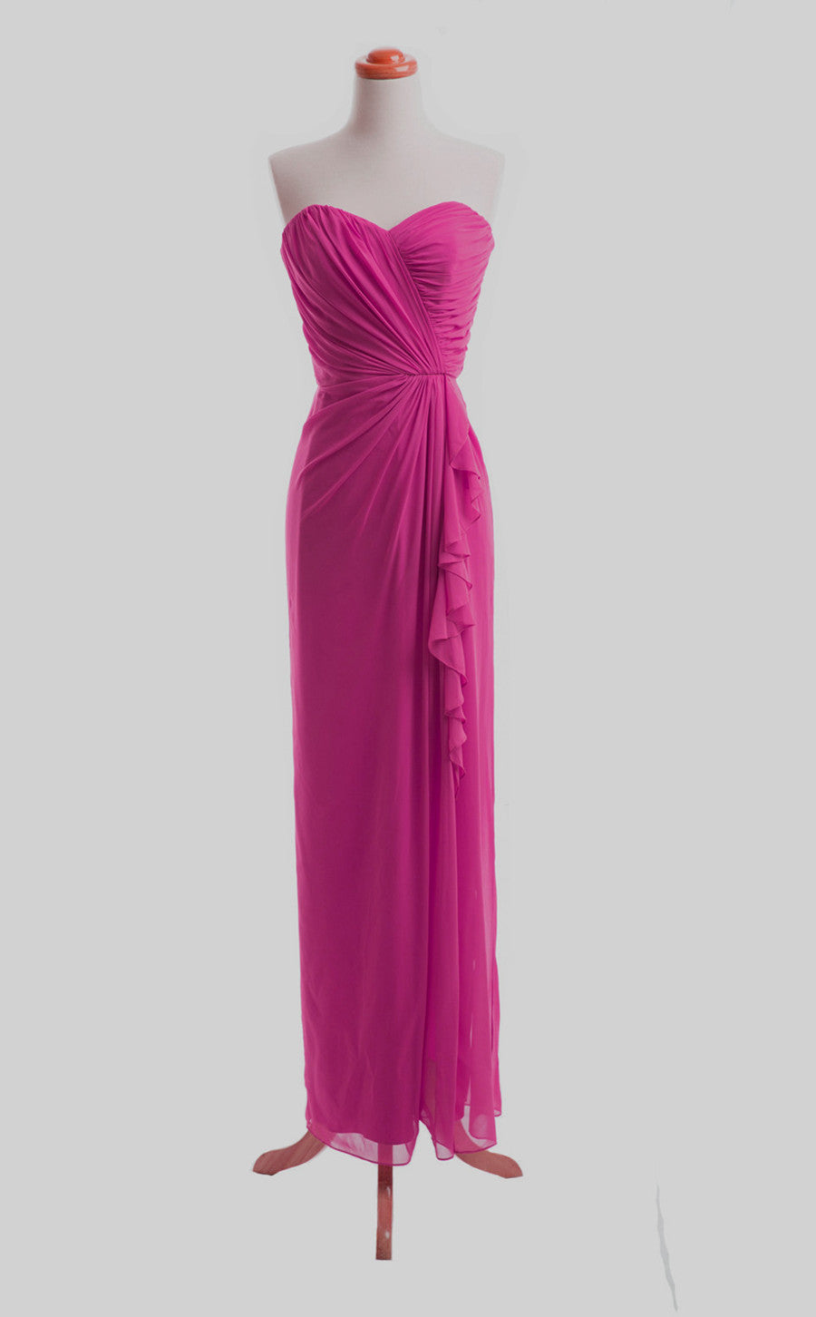 Chiffon A Line Sweetheart Floor Length Bridesmaid Dress(BSD023)