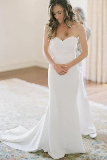 Strapless Simple Sweetheart Country Mermaid Wedding Dress Birmingham BWD139