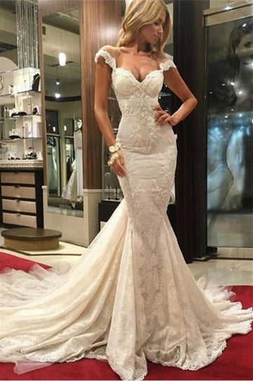 Charming Mermaid Luxurious Lace Wedding Dress BWD152