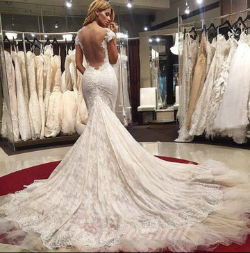 Charming Mermaid Luxurious Lace Wedding Dress BWD152