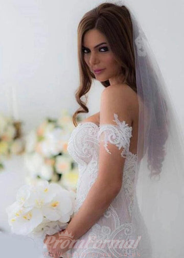 Luxury Mermaid Sweetheart Off The Shoulder Lace Wedding Dress BWD154