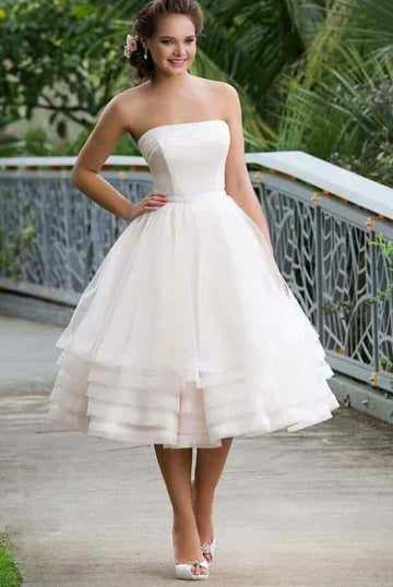 Vintage 1950s Tea Length Rockabilly Wedding Dress BWD164