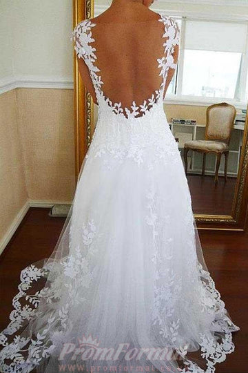 Vintage Lace A line Wedding Dress for Black Ladies BWD167