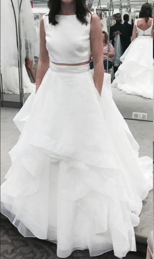 Two Piece Tulle Wedding Dress Layer for Brides BWD203