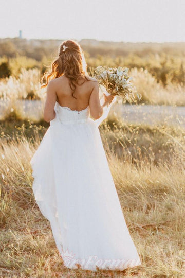 Sweetheart A-line Country Summer Wedding Dress BWD210