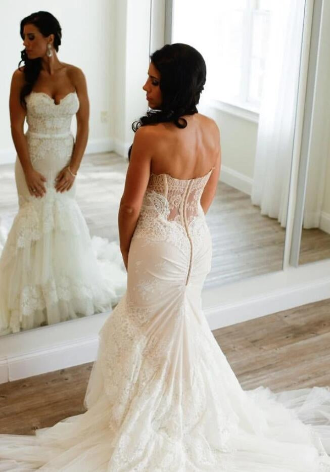 Sweetheart Lace Mermaid Wedding Dress BWD214