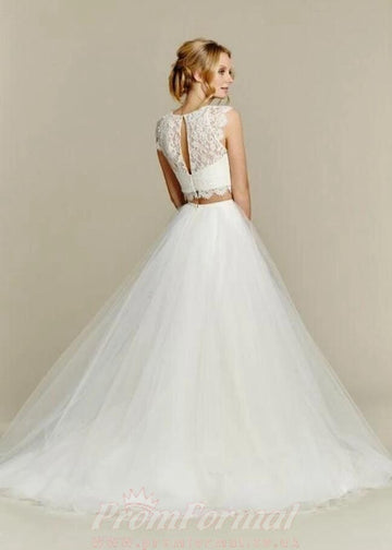 Lace Two Piece Wedding Dress Outdoor Weddings BWD222