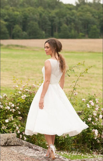 Tea Length Garden Rockabilly Wedding Dress BWD270