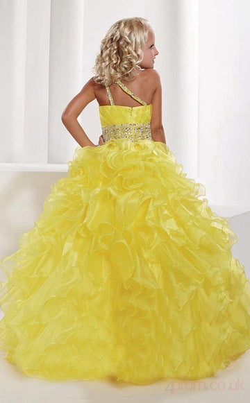 Ball Gown Sweetheart Yellow Kids Girls Prom Dress CH0168