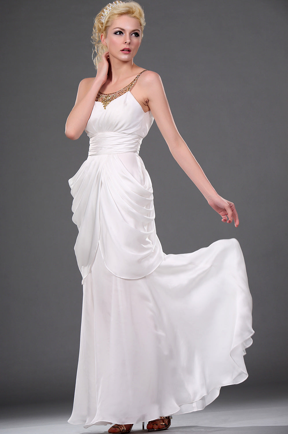 Sheath/Column Straps Sleeveless Little White Dress(UKBD03-446)