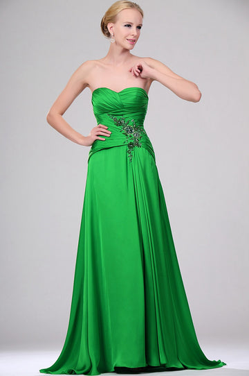 A-Line Forest Green Chiffon Halter With Appliques Bridesmaid Dress(UKBD03-456)