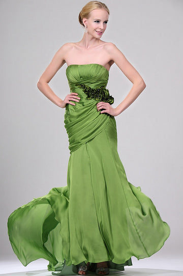 Sage Chiffon Sheath/Column One Shoulder Bridesmaid Dress(UKBD03-457)