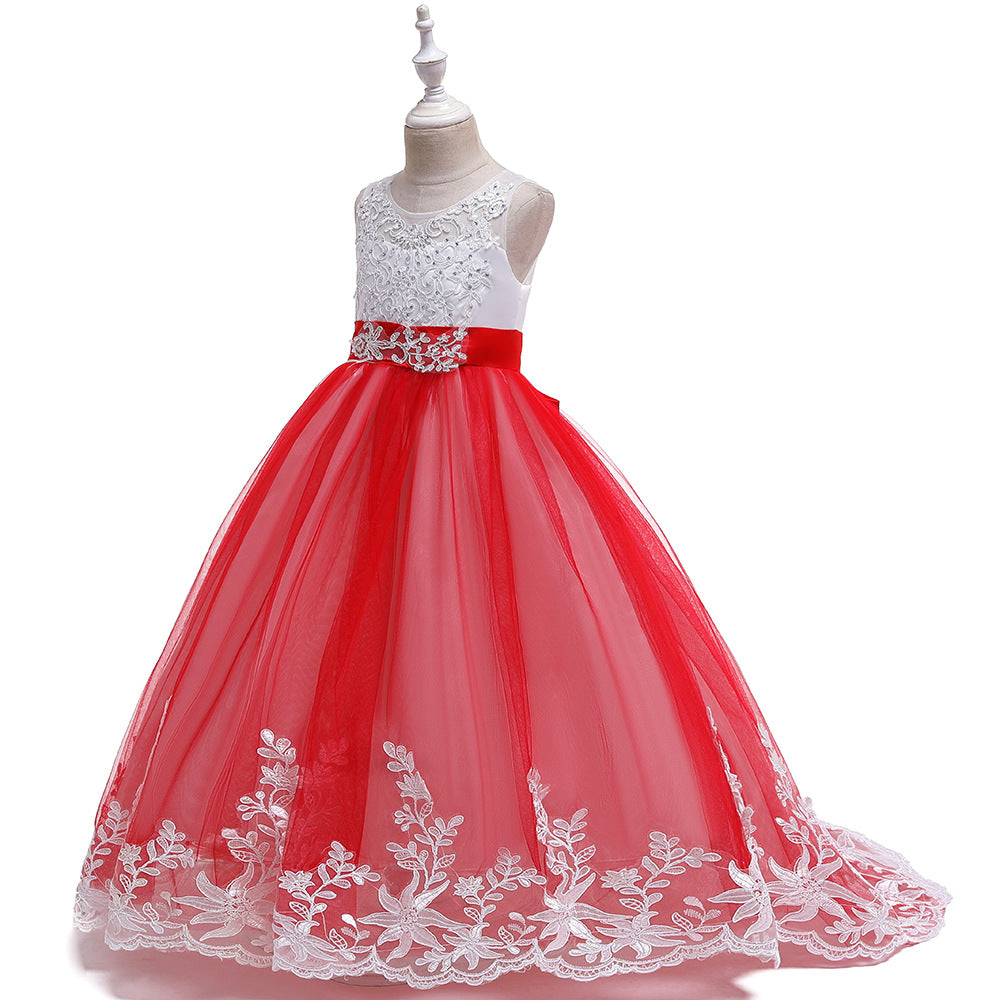 Elegant Baby Girls Flower Girl Dress Toddler Ball Gown