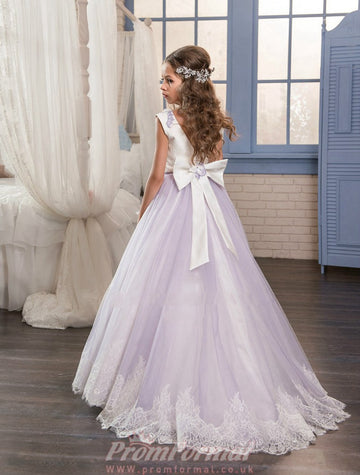 Lilac Kids Prom Dress with Butterfly CHK018
