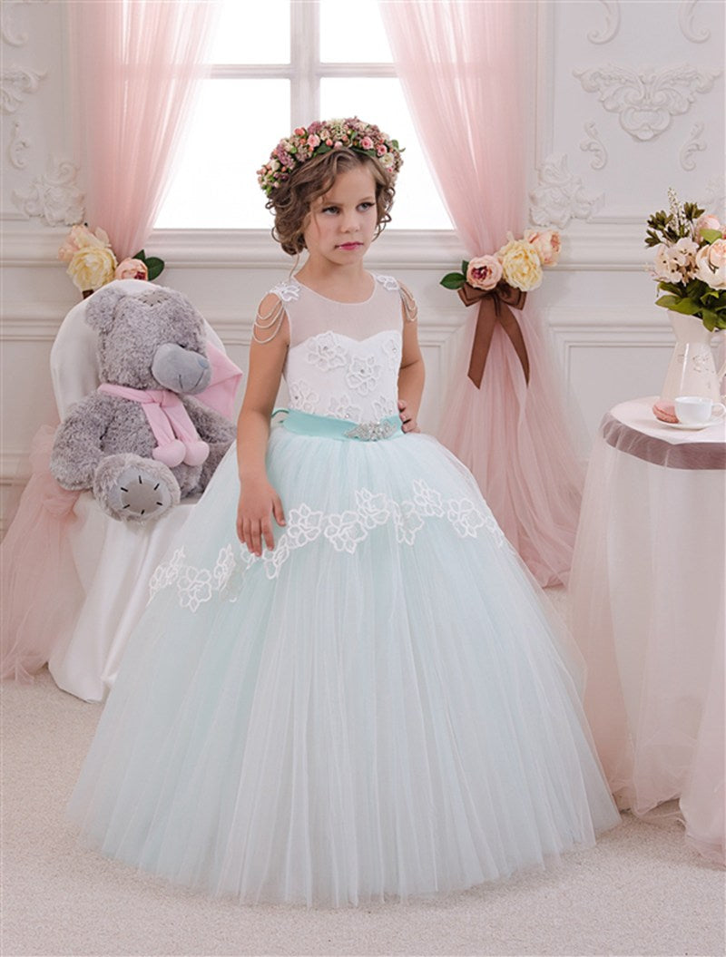 Ball Gown Flower Girl Kids Prom Dress CHK049