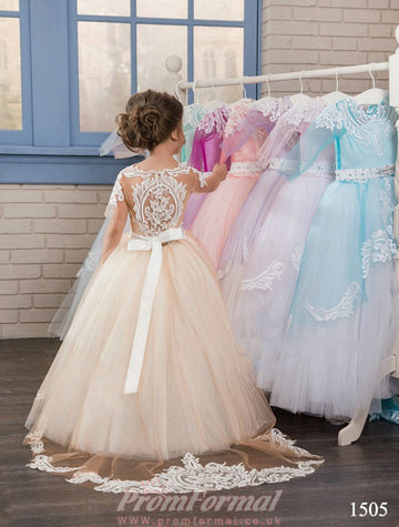 Lace Tulle Toddler Flower Girl Special Occasion Dress CHK134