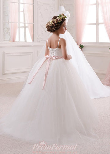 Straps Tulle Toddler Flower Girl Dress CHK140