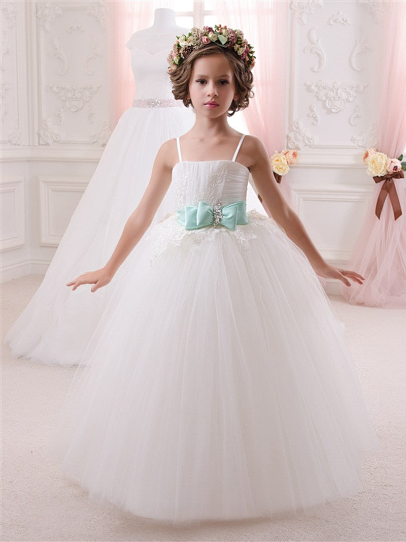 Straps Tulle Toddler Flower Girl Dress CHK147