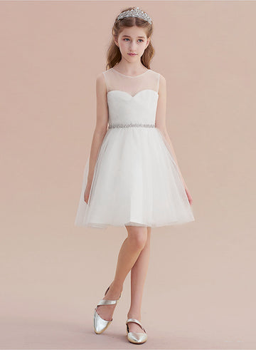 Short White Sweetheart Girls Party Dress CHK169