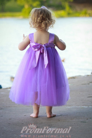 Leavender Tulle Tea-length Baby Toddler Prom Dress(FGD285)