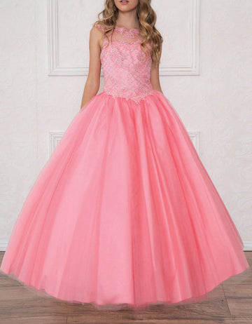 Pink Tulle Princess Teen Prom Dress (FGD297)