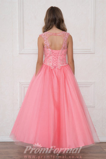 Pink Tulle Princess Teen Prom Dress (FGD297)