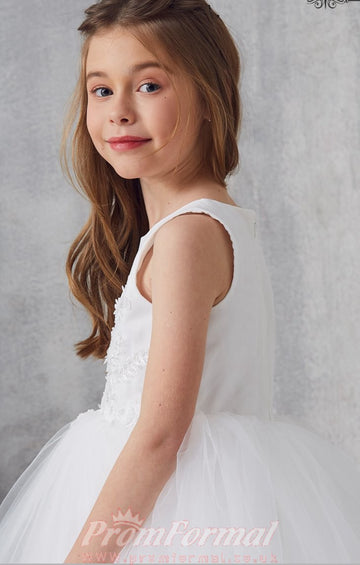 Ivory Tulle Floor-length Princess Children's Prom Dress (FGD311)