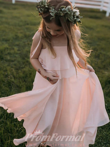 Simple Chiffon Little Girl Flower Girl Dress(FGD450)