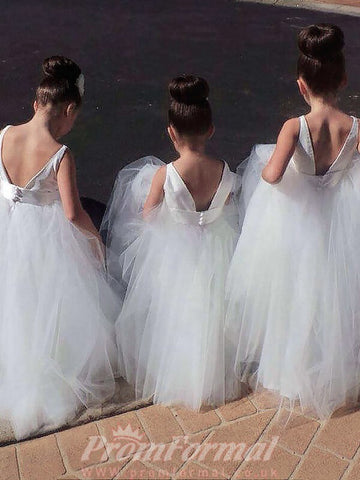 Ivory Tulle Little Girl Flower Girl Dress(FGD451)