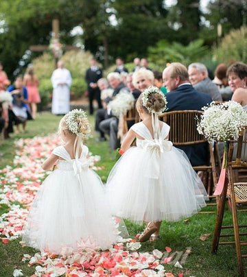 Cute Ivory Tulle Little Girl Flower Girl Dress(FGD452)