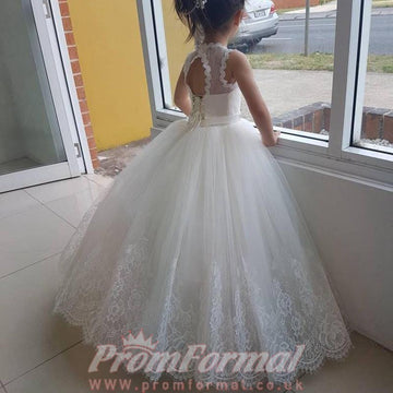 Ball Gown Girl White First Holy Communion Dress(FGD453)