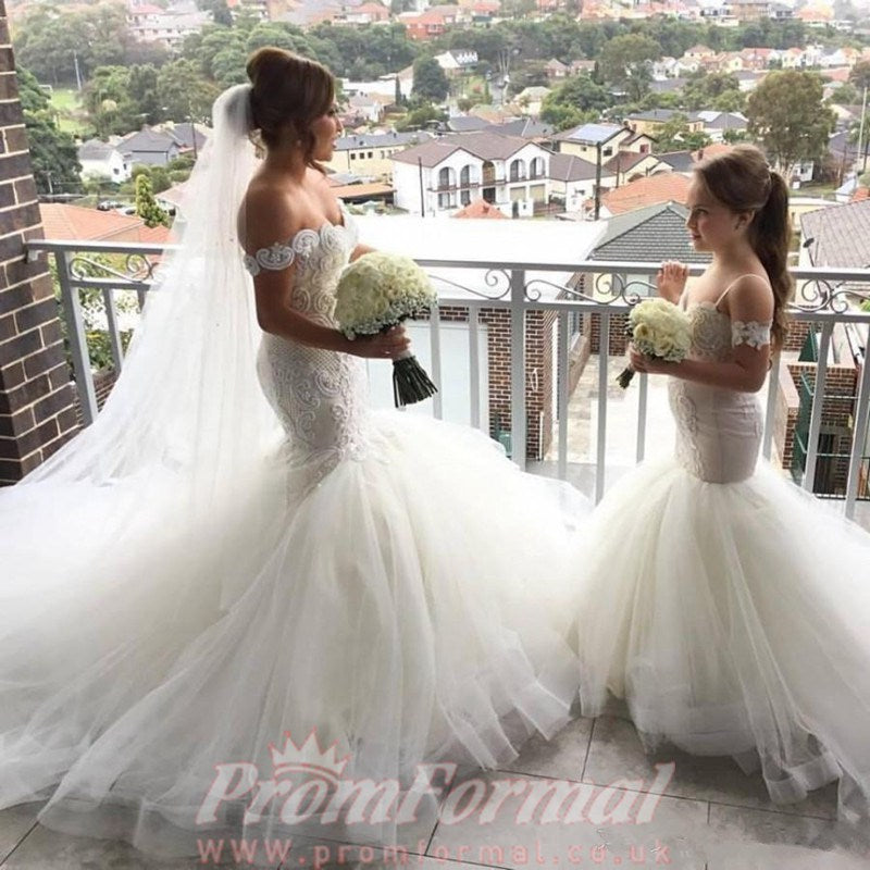 Mermaid style flower girl dress online