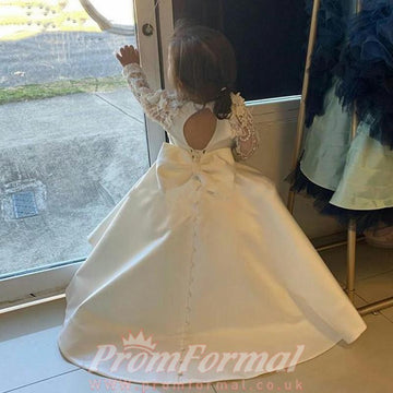 Satin Ivory Baby Toddler Ball Dresses(FGD457)
